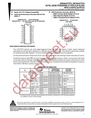 SN74AHCT374DWRG4 datasheet  